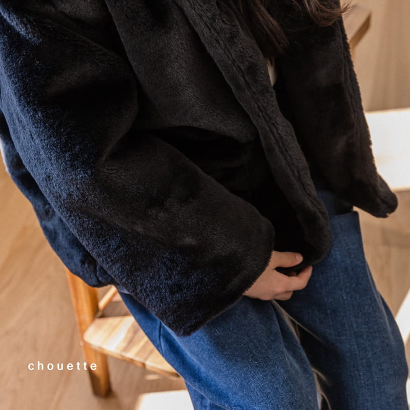 CHOUETTE - Korean Children Fashion - #Kfashion4kids - Mink Fluffy Jacket - 12