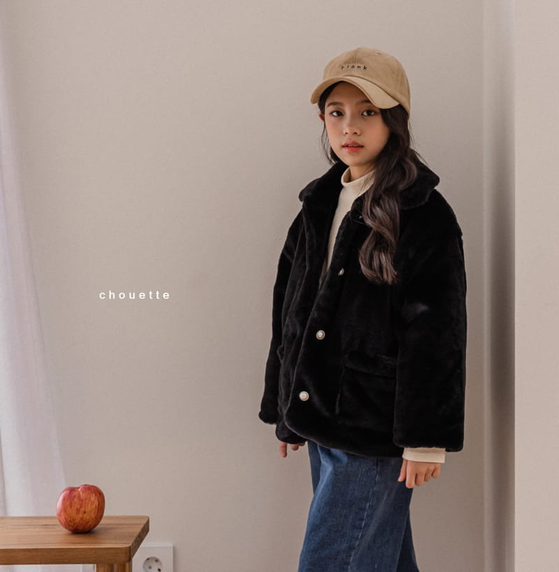 CHOUETTE - Korean Children Fashion - #Kfashion4kids - Mink Fluffy Jacket - 6