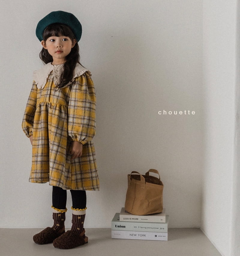 CHOUETTE - Korean Children Fashion - #Kfashion4kids - Check Ruffle Collar One-piece - 10