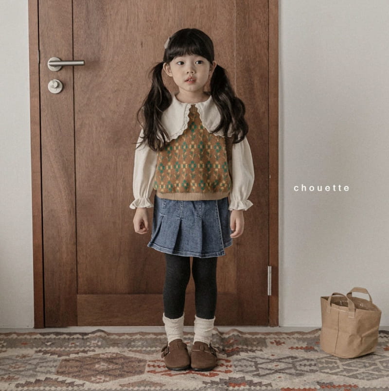 CHOUETTE - Korean Children Fashion - #Kfashion4kids - Fleece Denim Skirt Leggings - 2