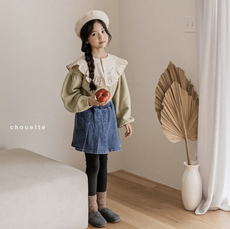 CHOUETTE - Korean Children Fashion - #Kfashion4kids - Fleece Denim Skirt Leggings - 3