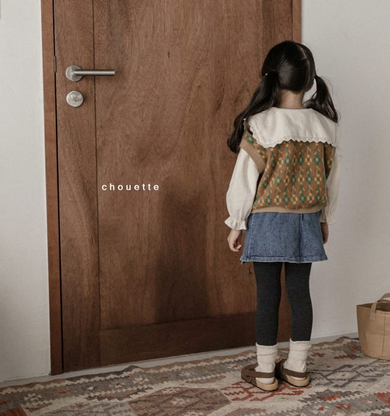 CHOUETTE - Korean Children Fashion - #Kfashion4kids - Fleece Denim Skirt Leggings - 6