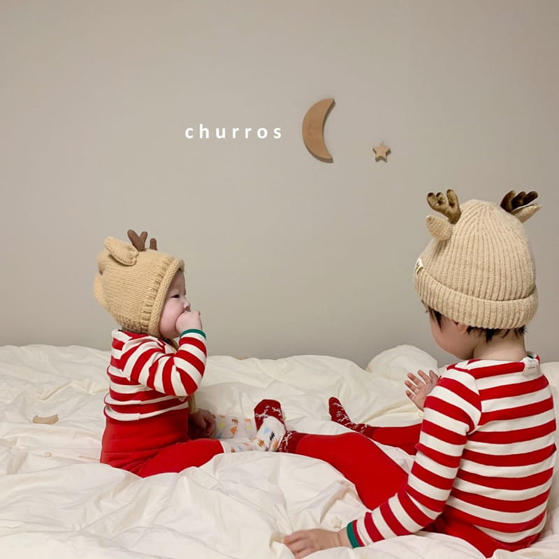 CHURROS - Korean Children Fashion - #Kfashion4kids - Stripes Combi Easywear - 4