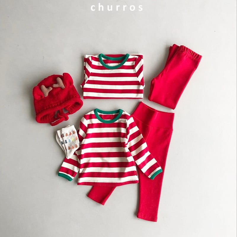 CHURROS - Korean Children Fashion - #Kfashion4kids - Stripes Combi Easywear - 8