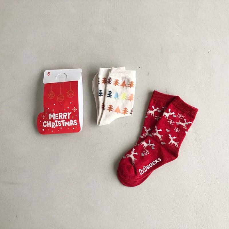 CHURROS - Korean Children Fashion - #Kfashion4kids - Christmas Socks [set of 2]