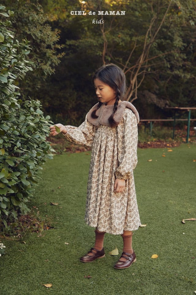 CIEL DE MAMAN - Korean Children Fashion - #Kfashion4kids - Heidi Smocked One-piece - 12