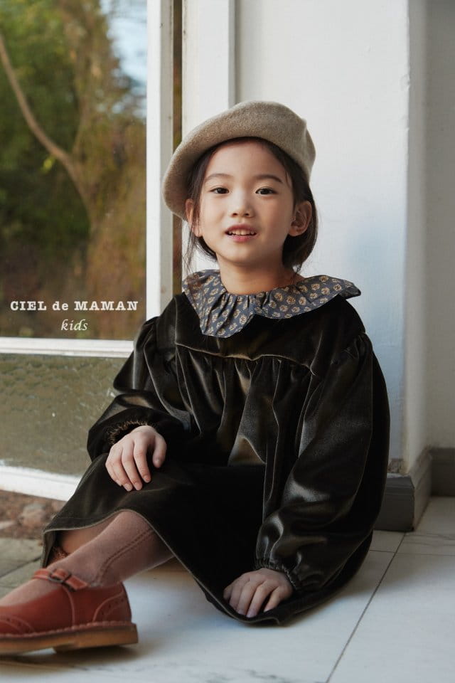CIEL DE MAMAN - Korean Children Fashion - #Kfashion4kids - Erica Velvet One-piece - 3