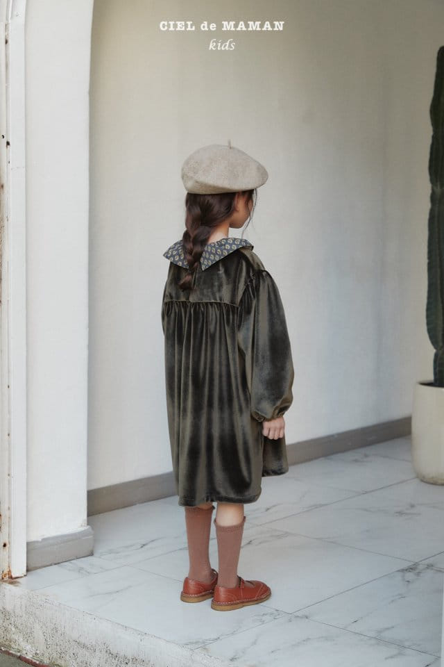 CIEL DE MAMAN - Korean Children Fashion - #Kfashion4kids - Erica Velvet One-piece - 4