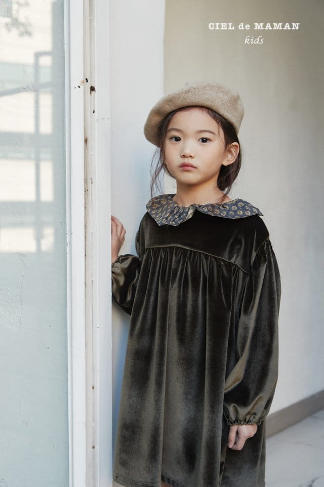 CIEL DE MAMAN - Korean Children Fashion - #Kfashion4kids - Erica Velvet One-piece - 5