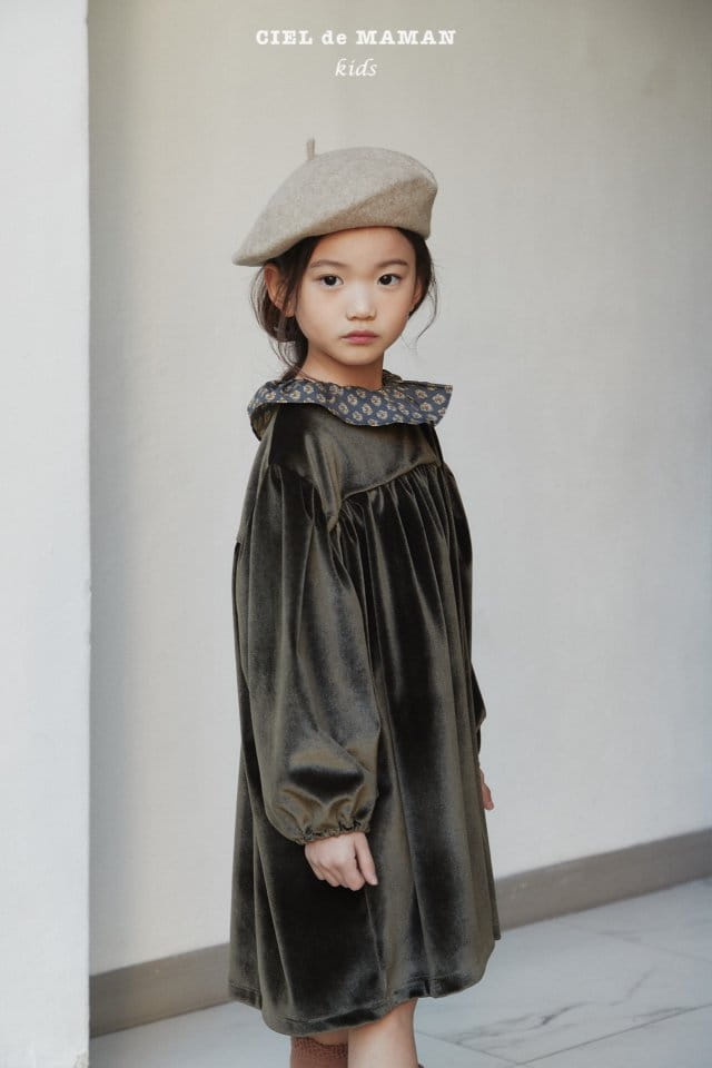 CIEL DE MAMAN - Korean Children Fashion - #Kfashion4kids - Erica Velvet One-piece - 7