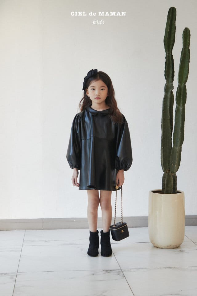 CIEL DE MAMAN - Korean Children Fashion - #Kfashion4kids - Leather Mini One-piece