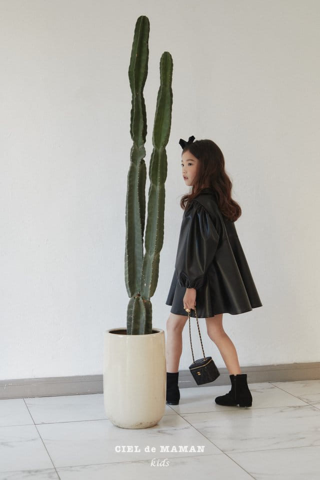 CIEL DE MAMAN - Korean Children Fashion - #Kfashion4kids - Leather Mini One-piece - 12
