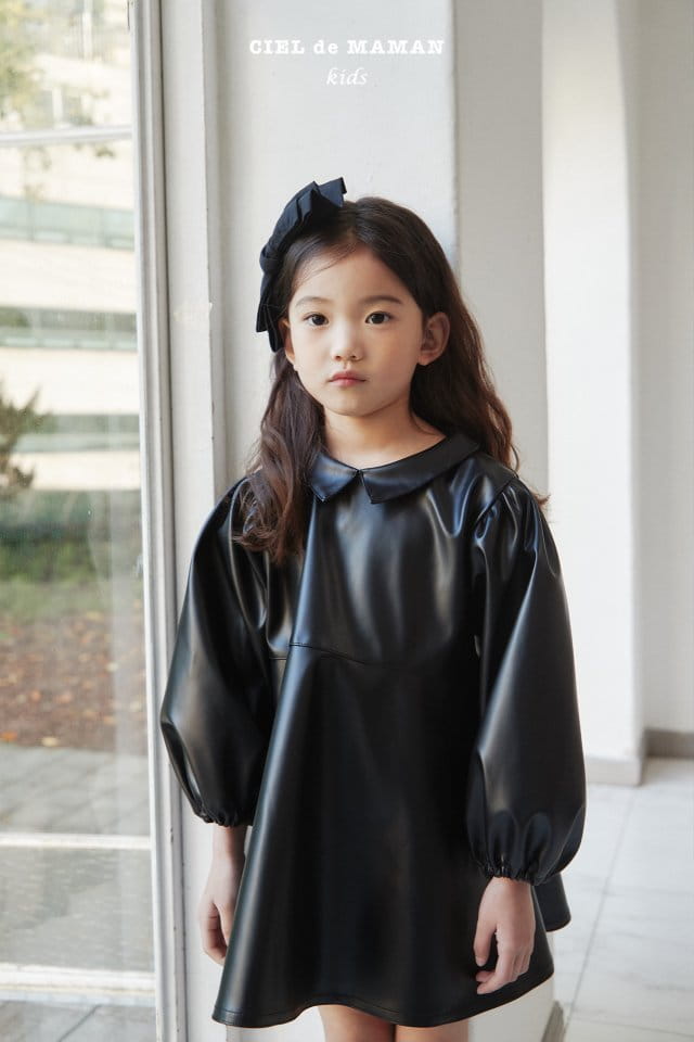 CIEL DE MAMAN - Korean Children Fashion - #Kfashion4kids - Leather Mini One-piece - 3