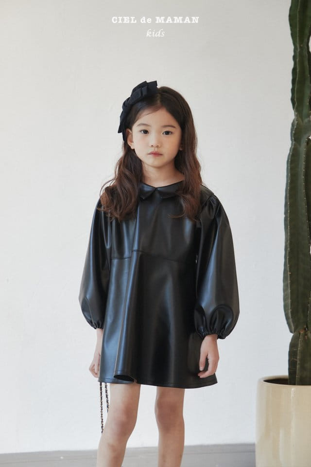 CIEL DE MAMAN - Korean Children Fashion - #Kfashion4kids - Leather Mini One-piece - 5
