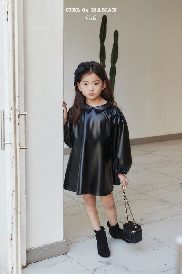 CIEL DE MAMAN - Korean Children Fashion - #Kfashion4kids - Leather Mini One-piece - 6