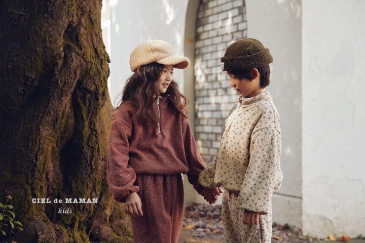 CIEL DE MAMAN - Korean Children Fashion - #Kfashion4kids - Mom Waffle Flower Top Bottom Set - 10