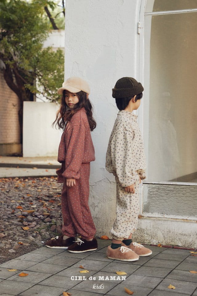 CIEL DE MAMAN - Korean Children Fashion - #Kfashion4kids - Mom Waffle Flower Top Bottom Set - 11