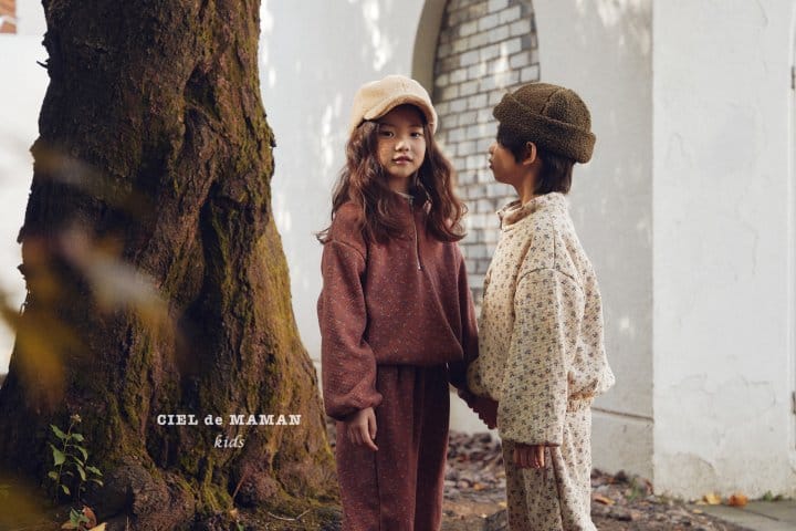 CIEL DE MAMAN - Korean Children Fashion - #Kfashion4kids - Waffle Flower Top Bottom Set - 9