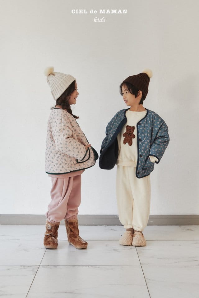 CIEL DE MAMAN - Korean Children Fashion - #Kfashion4kids - Bbogle Bear Top Bottom Set - 2
