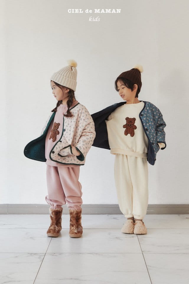 CIEL DE MAMAN - Korean Children Fashion - #Kfashion4kids - Bbogle Bear Top Bottom Set - 5