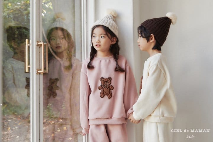 CIEL DE MAMAN - Korean Children Fashion - #Kfashion4kids - Bbogle Bear Top Bottom Set - 6
