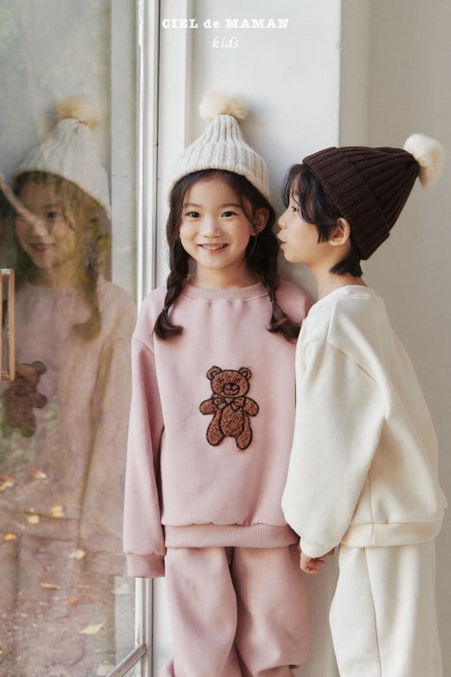 CIEL DE MAMAN - Korean Children Fashion - #Kfashion4kids - Bbogle Bear Top Bottom Set - 8