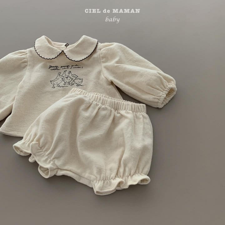 CIEL DE MAMAN - Korean Children Fashion - #Kfashion4kids - Duck Embroidery Top Bloomer Set - 8