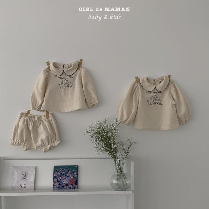 CIEL DE MAMAN - Korean Children Fashion - #Kfashion4kids - Duck Embroidery Top Bloomer Set - 9