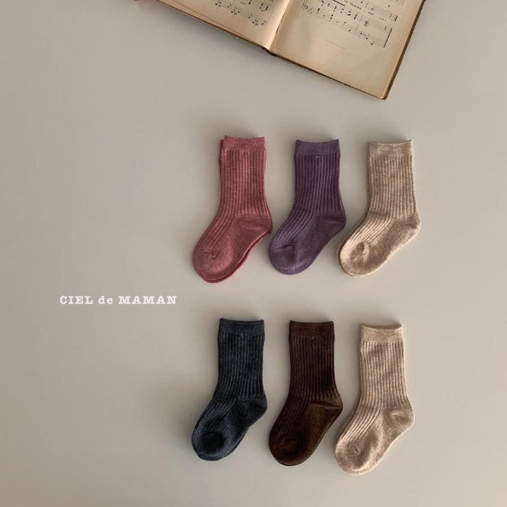 CIEL DE MAMAN - Korean Children Fashion - #Kfashion4kids - Warm Socks [set of 3] - 2