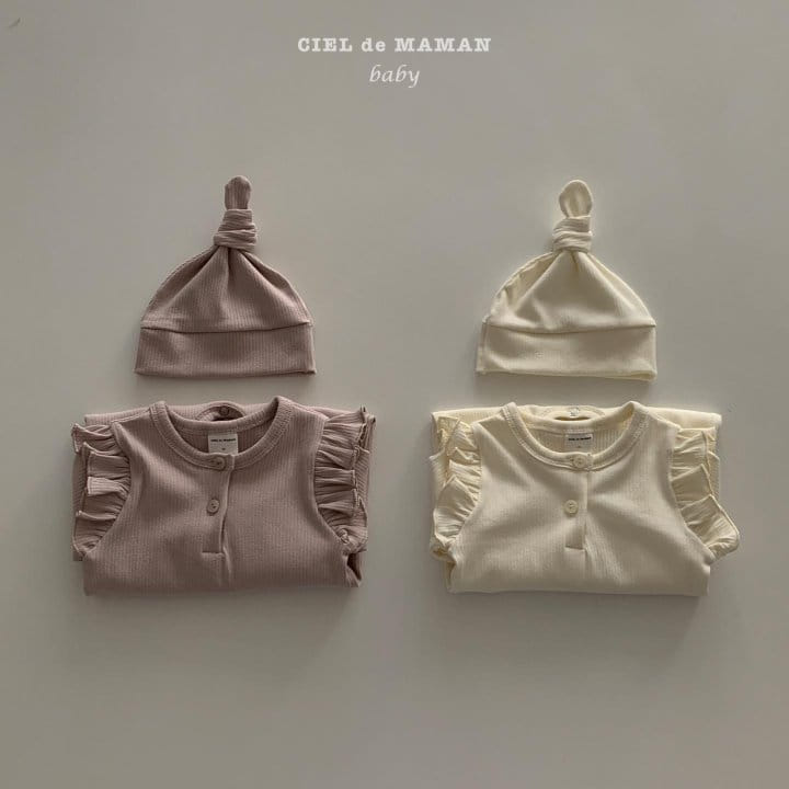 CIEL DE MAMAN - Korean Children Fashion - #Kfashion4kids - Wing All In One bodysuit with Hat - 2