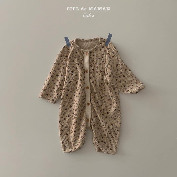 CIEL DE MAMAN - Korean Children Fashion - #Kfashion4kids - Flower All in One Bodysuit  - 4