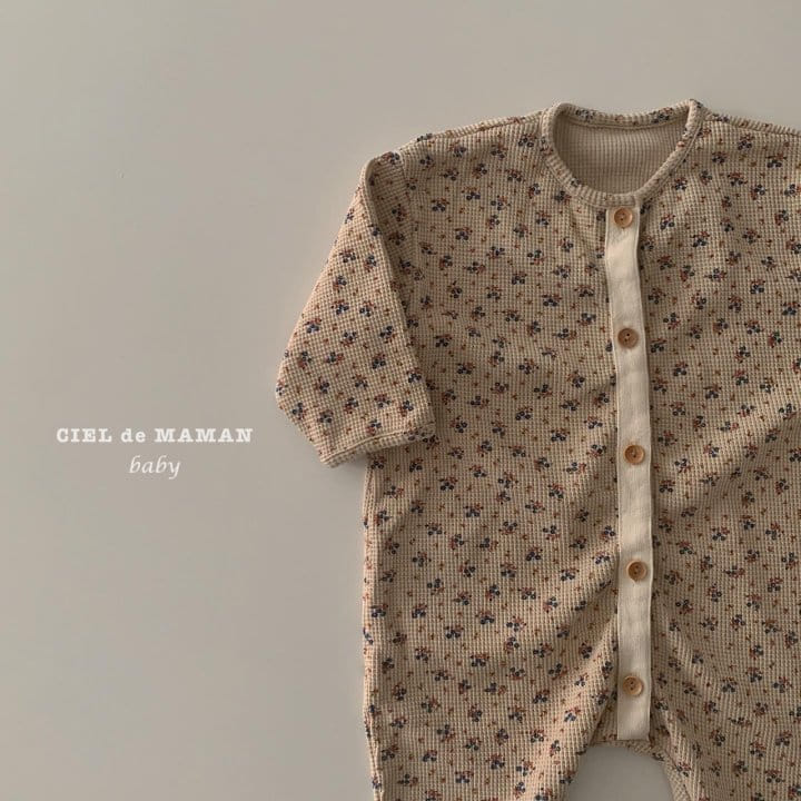 CIEL DE MAMAN - Korean Children Fashion - #Kfashion4kids - Flower All in One Bodysuit  - 5