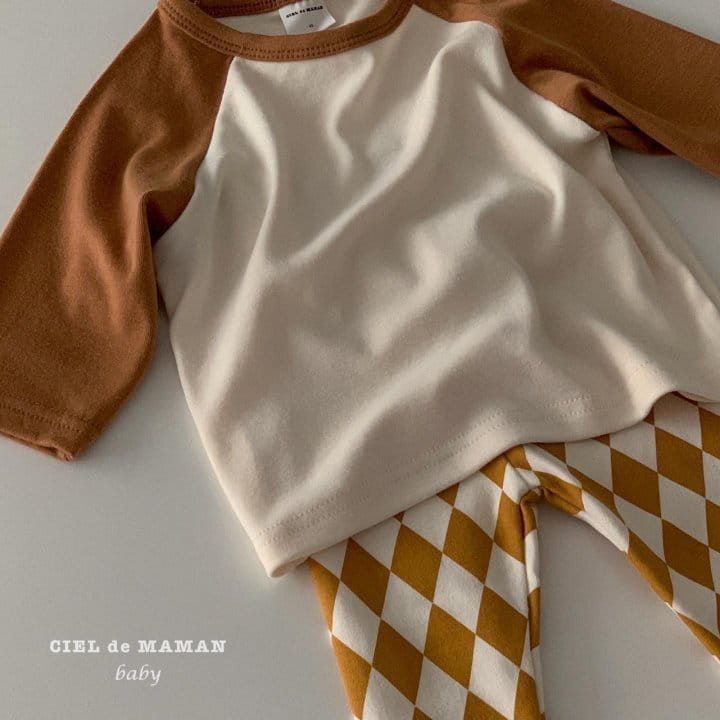 CIEL DE MAMAN - Korean Children Fashion - #Kfashion4kids - Dia Bottom Raglan Top Bottom Set - 4