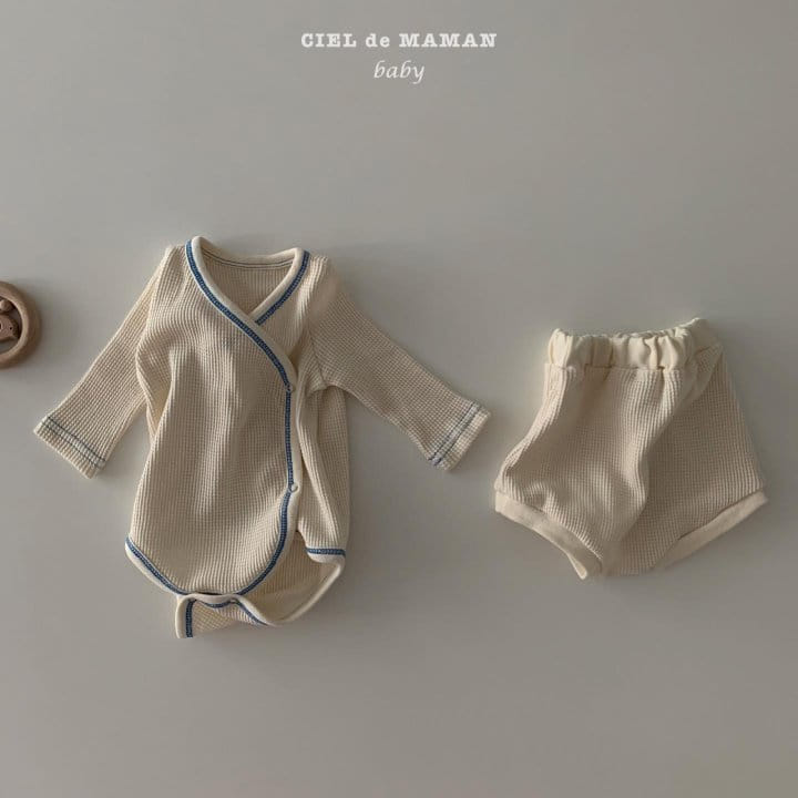 CIEL DE MAMAN - Korean Children Fashion - #Kfashion4kids - Croiffle Bodysuit Bloomer Set - 3