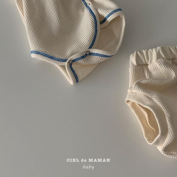 CIEL DE MAMAN - Korean Children Fashion - #Kfashion4kids - Croiffle Bodysuit Bloomer Set - 4
