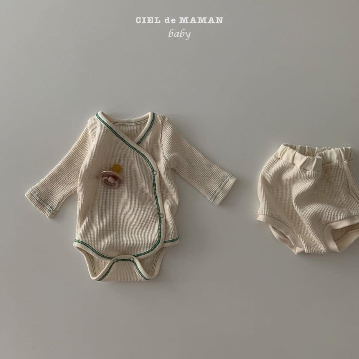 CIEL DE MAMAN - Korean Children Fashion - #Kfashion4kids - Croiffle Bodysuit Bloomer Set - 6