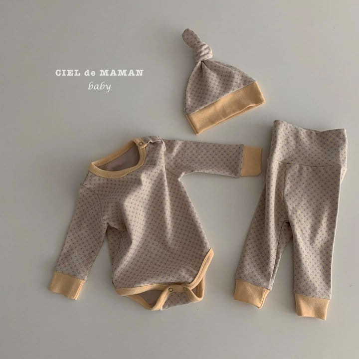 CIEL DE MAMAN - Korean Children Fashion - #Kfashion4kids - Pong Pong Bodysuit Leggings Set with Hat - 10