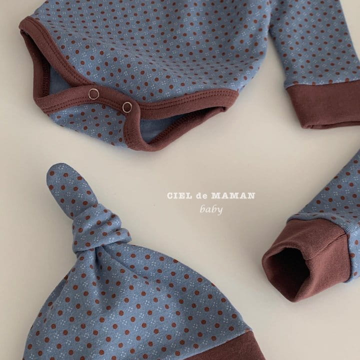 CIEL DE MAMAN - Korean Children Fashion - #Kfashion4kids - Pong Pong Bodysuit Leggings Set with Hat - 4