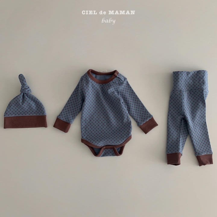 CIEL DE MAMAN - Korean Children Fashion - #Kfashion4kids - Pong Pong Bodysuit Leggings Set with Hat - 5