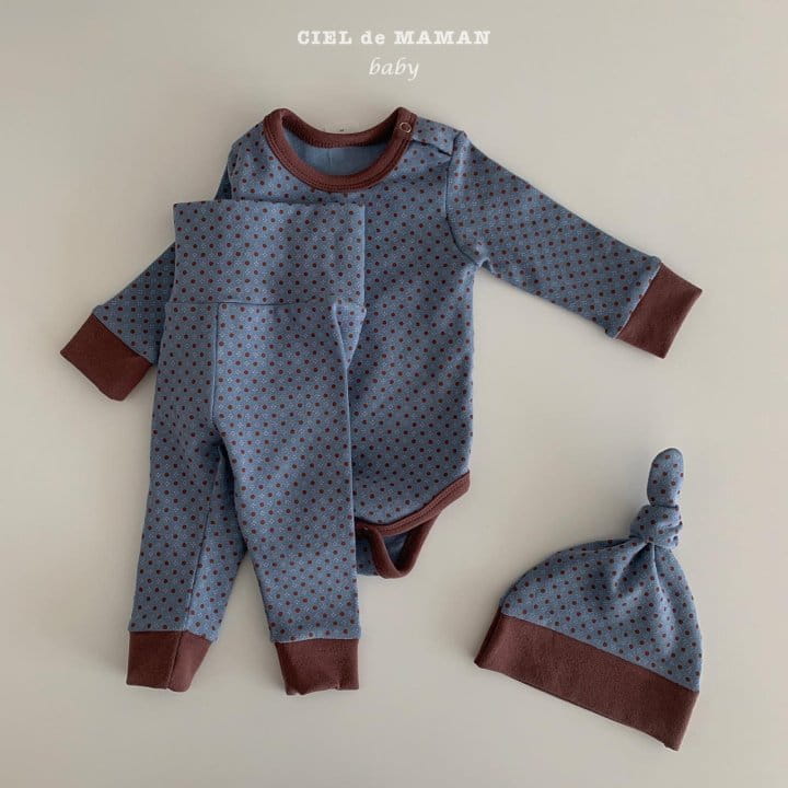 CIEL DE MAMAN - Korean Children Fashion - #Kfashion4kids - Pong Pong Bodysuit Leggings Set with Hat - 6