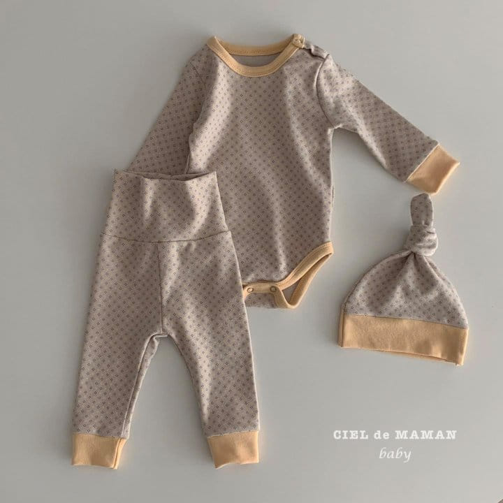CIEL DE MAMAN - Korean Children Fashion - #Kfashion4kids - Pong Pong Bodysuit Leggings Set with Hat - 7