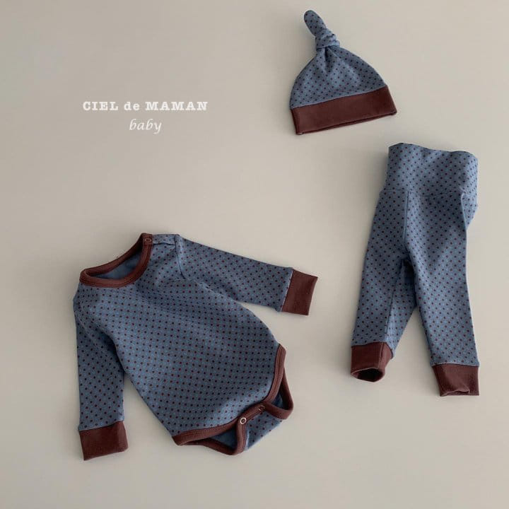 CIEL DE MAMAN - Korean Children Fashion - #Kfashion4kids - Pong Pong Bodysuit Leggings Set with Hat - 8