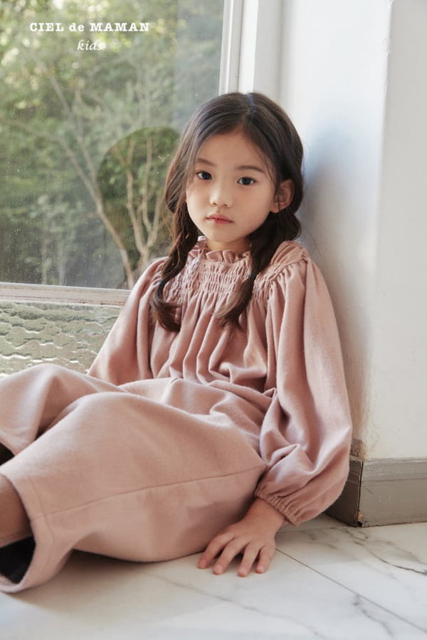 CIEL DE MAMAN - Korean Children Fashion - #Kfashion4kids - W Smocked Top Bottom Set - 11