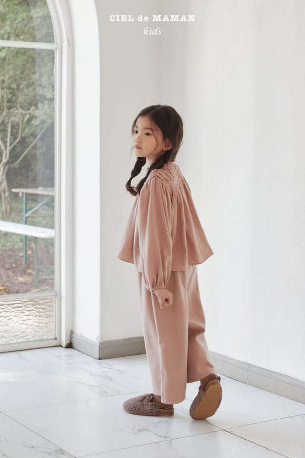 CIEL DE MAMAN - Korean Children Fashion - #Kfashion4kids - W Smocked Top Bottom Set - 7