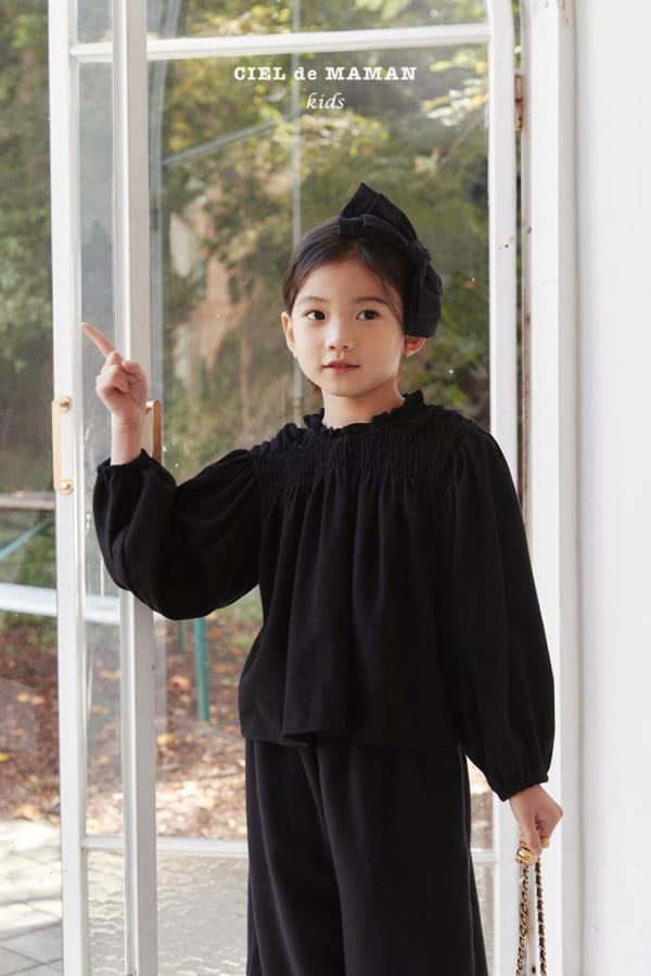 CIEL DE MAMAN - Korean Children Fashion - #Kfashion4kids - W Smocked Top Bottom Set - 9
