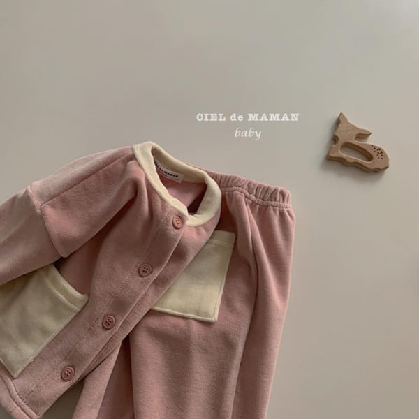 CIEL DE MAMAN - Korean Children Fashion - #Kfashion4kids - Veloure Top Bottom Set - 10