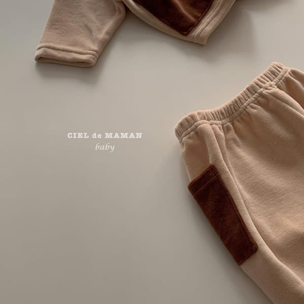 CIEL DE MAMAN - Korean Children Fashion - #Kfashion4kids - Veloure Top Bottom Set - 2
