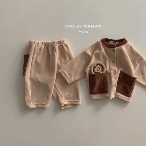 CIEL DE MAMAN - Korean Children Fashion - #Kfashion4kids - Veloure Top Bottom Set - 4