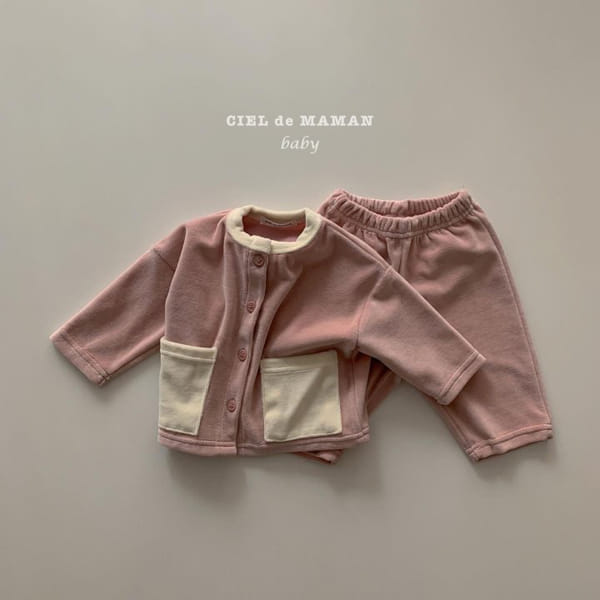 CIEL DE MAMAN - Korean Children Fashion - #Kfashion4kids - Veloure Top Bottom Set - 5