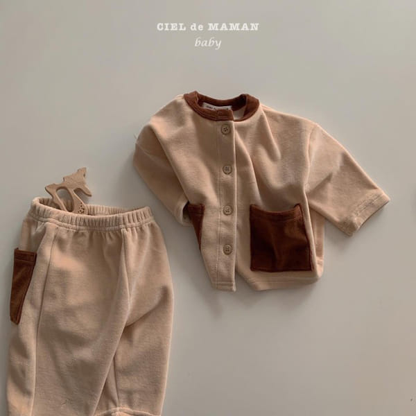 CIEL DE MAMAN - Korean Children Fashion - #Kfashion4kids - Veloure Top Bottom Set - 9